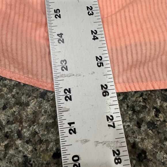 Avenue Button Shirt Women Plus Size 22 24 Peach 100% Cotton Boho Minimalist - Picture 7 of 8